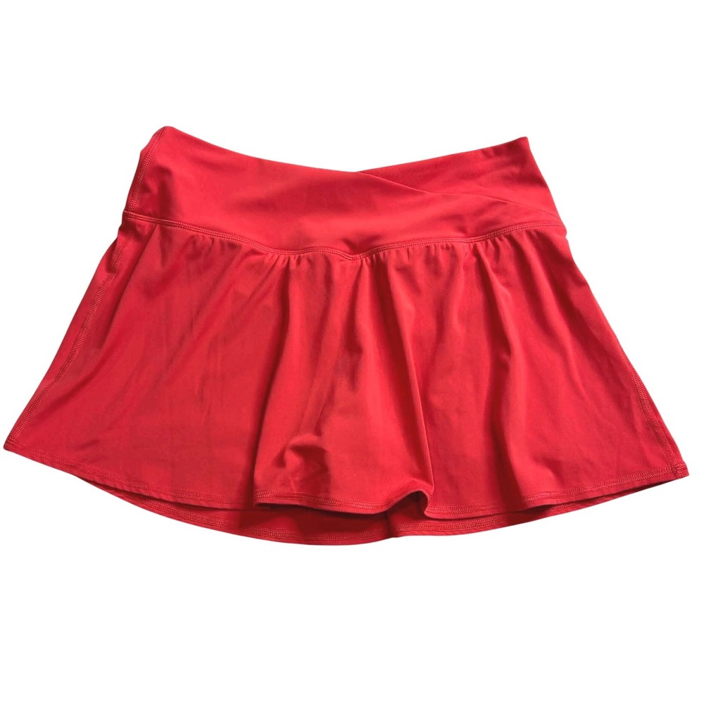 90 Degree by Reflex Airlux Crossfire Skort Coral Red Crossover Waist XL